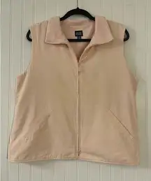 Eileen Fisher zip up vest fleece lined sz Medium