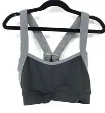 Aerie Sports Bra Women's Size S Racerback Adjustable Straps Black/Gray