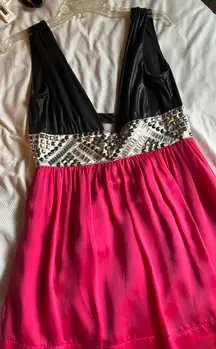 Bebe Jeweled Pink Dress