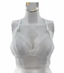 American VINTAGE Empire Intimates 34B White Convertible Strap Bridal Bra A14