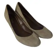 Cole Haan X NikeAir Non-slip sole Tan Suede Heels Size 6.5‎