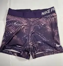 Nike Pro Dri-FIT Purple Tie-Dye Athletic Training Shorts M‎