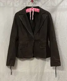 Buffalo David Bitton Leather Trim Blazer