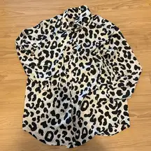 Zara Leopard Button Down