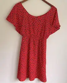 Kiwi| Red Print Dress Sz Medium