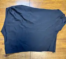 Open Edit Silky Black Classy Asymmetric Blouse NWT size small