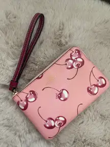 Coach Wristlet With Cherry Print