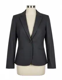 Drew Blazer Womens Medium Gray Suit Jacket Neutral Preppy Casual Office Business