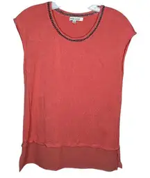 Rose + Olive Top With Chain‎ Trim