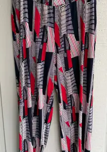 Roz & Ali Women’s 2X colorful geometric print palazzo Pants