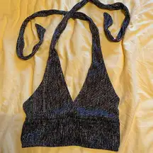 shimmery halter top