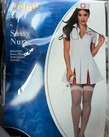 Spirit Nurse Costume - White and Red