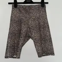 leopard animal print biker shorts S/M