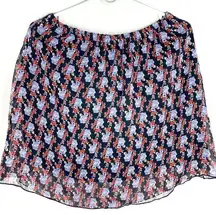 Apt 9 Petite Floral Skirt Black Pink Size Large