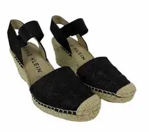 Flex Black Metallic Akandreas Espadrilles Size 6.5 M Wedge