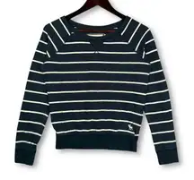 Abercrombie Fitch Navy White Striped Pullover Sweater Women's XS