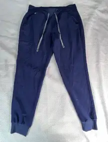 FIGS Technical Collection Navy Blue Jogger Scrub Pants Women's Size M Drawstring