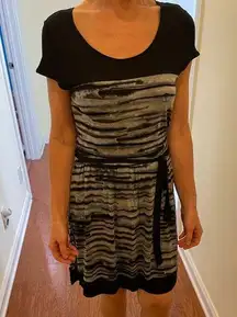 black and grey casual dress