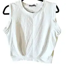 Cotton feel (no tag) heavy weight sleeveless crop top Clean girl minimalist M