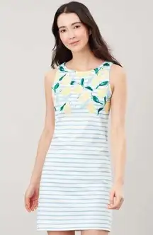 Joules Riva Print Jersey Mini Dress with Lemon Border Size 6