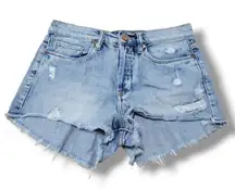 BlankNYC Shorts Size 26 W28"xL2.5" Blank NYC Short Blue Denim Shorts Distressed Shorts Destroyed