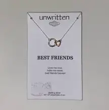 Best Friends Circle Heart Pendant Necklace