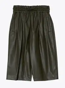 Phillip Lim Vegan Leather Culottes in Dark Olive Size 6
