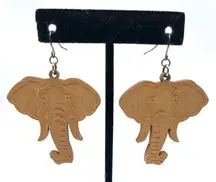 Elephant Shaped Wooden Earrings