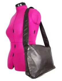 Perlina New York Brown Leather Shoulder Bag Purse