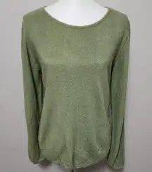 Sarah Arizona Pale Olive Chain Mail Sweater Size Small