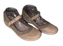 Easy Spirit Women's Mary Jane Flats Brown Leather Casual Comfort Shoes‎ 9 Narrow