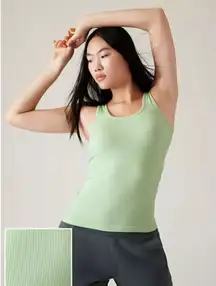 New Athleta M Renew Scoop Neck Tank Rib Mint Tint Green Size Medium