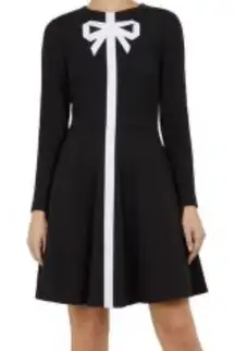 Ted Baker Black Dress with White Bow Accent