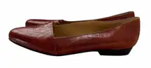 Selector Italian Brown Crocodile-Patterned Women's Loafers