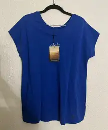 On Cloud Women's SMALL R.O.C. Run On Clouds T-Shirt in Indigo blue color