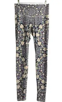 Wolven Threads Moonlight Mandala Patterned Multicolor Yoga Leggings Size XL