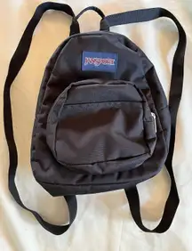 JanSport Half Pint Mini Backpack Day Bag for Travel Black Back To School Fun EUC