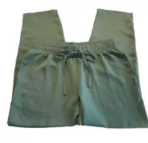 A New Day Jogger Pants Women’s Size Medium Green Lightweight Tapered Leg Pull On