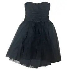 Nicole Miller Collection 90s Y2K Black 6 Mini Dress Whimsygoth Fairy Tulle Prom