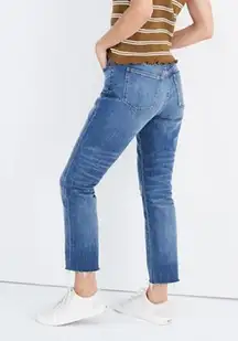 Madewell The Tall High-Rise Slim Boyjean Dover Wash Raw-Hem Edition Plus Size 24