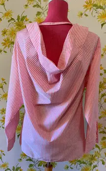 button up cowl back top size S