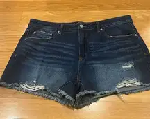 Time and tru women’s high rise jean shorts size 16. .