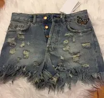 Zara mom fit denim shorts. Size 0