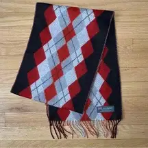 100% Cashmere Argyle Scarf