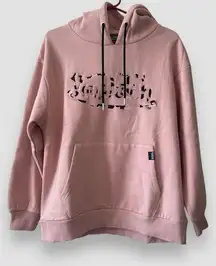 Von Dutch Dirty Pink Cheetah Logo Hoodie Sweatshirt Women’s Sz Sm Pullover NWOT