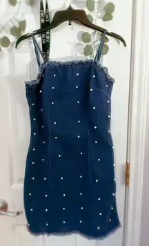 Francesca's pearl denim dress