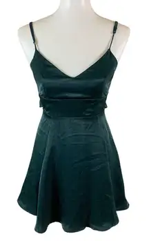 Lucy In The Sky Green Skater Dress XS Party Holiday Cocktail