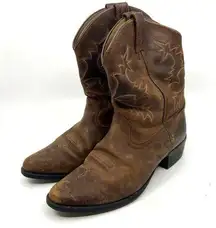 Ariat Brown Leather Western Cowboy Boots Women's 6.5 US