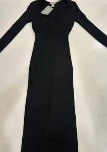 Black Long Sleeve Tight Dress