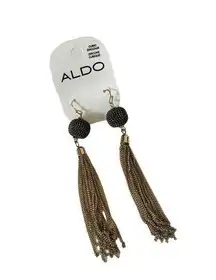 Aldo long chain tassel earrings